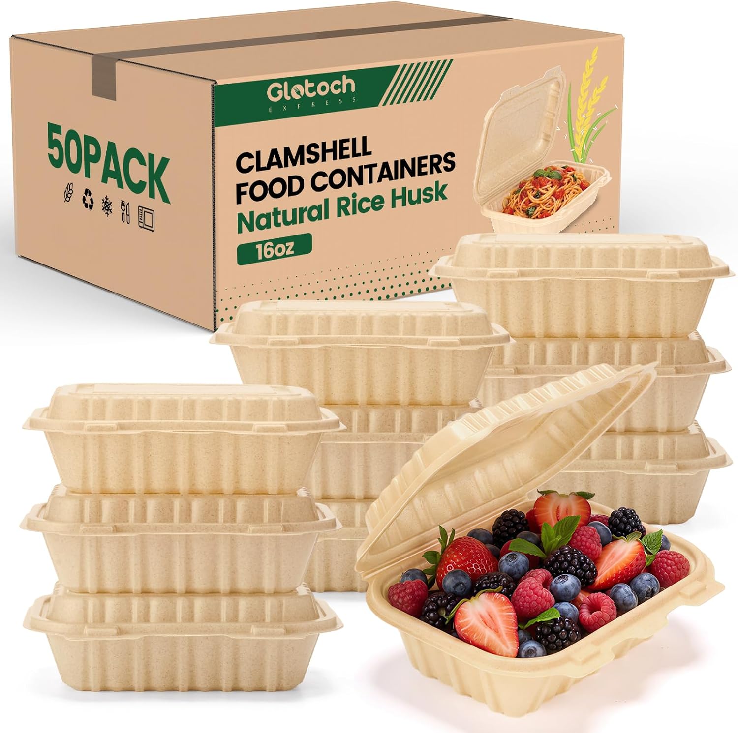 Meal Prep Container - Набор из 50 контейнеров-раскладушек объемом 16