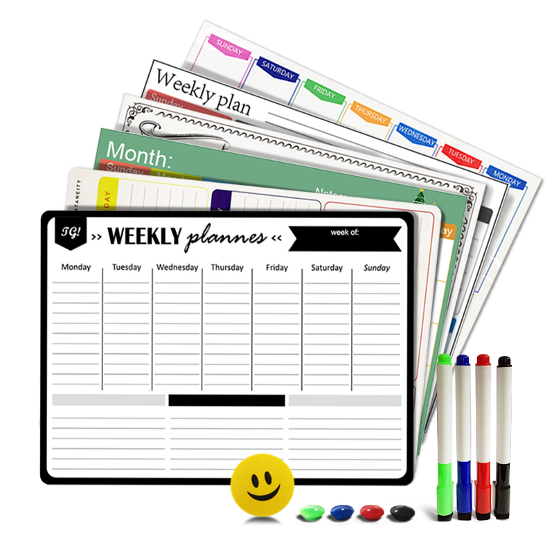 Meal Prep Planner - Магнитный еженедельный и ежемесячный планировщик формата
