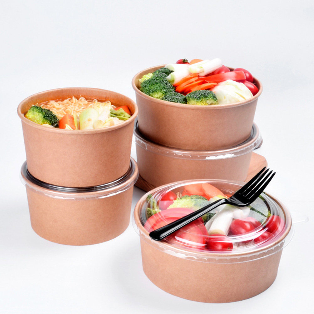 Meal Prep Container - 20 шт. бумажных мисок из крафт-бумаги