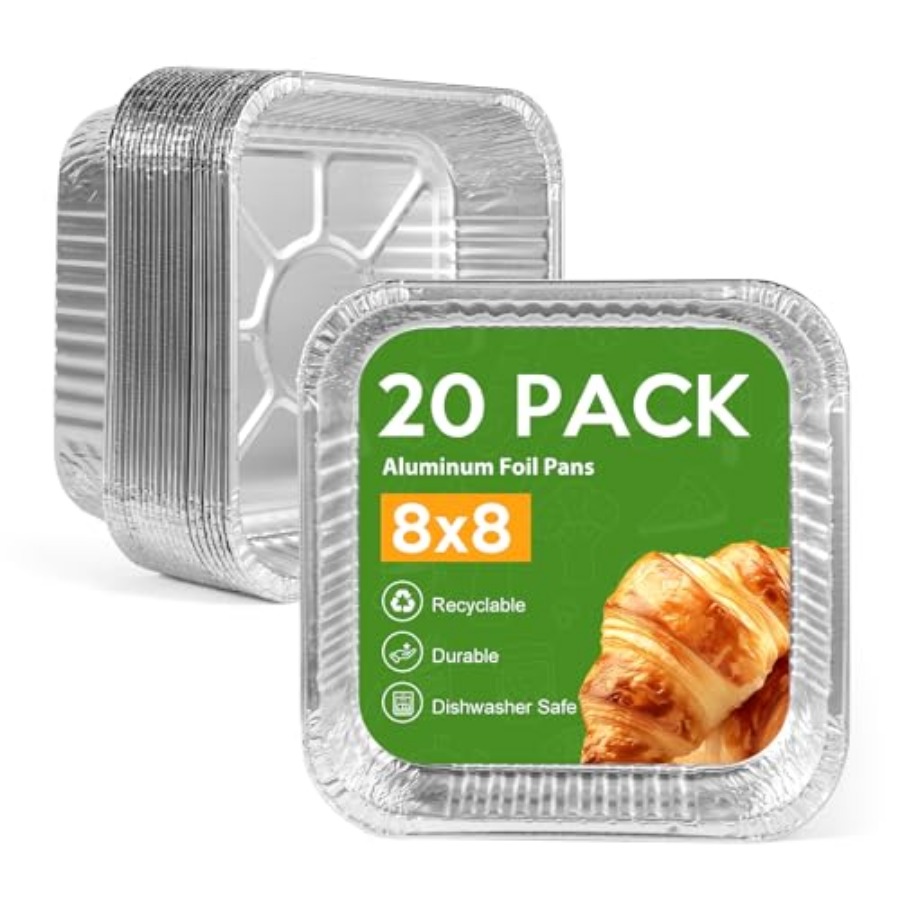 Meal Prep Container - Одноразовые алюминиевые формы 8x8 дюймов -