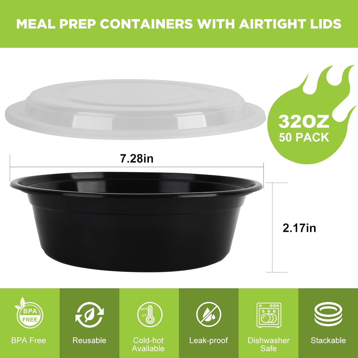 Контейнеры для еды с крышками  – обзор и цена Meal Prep Container