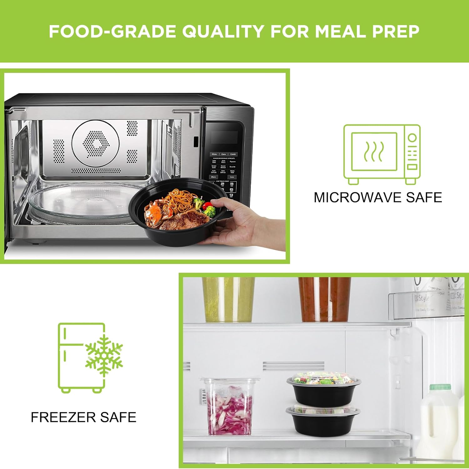 Контейнеры для еды с крышками  – обзор и цена Meal Prep Container