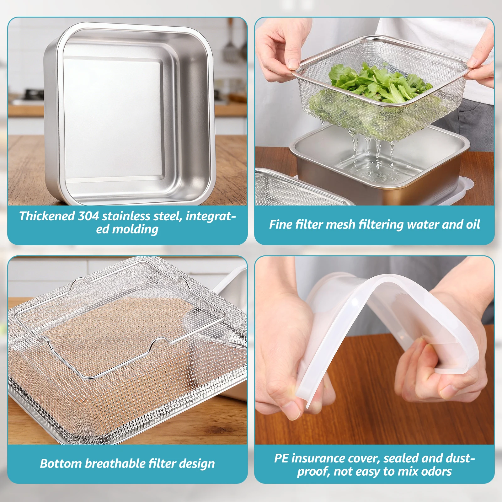 Набор 2-в-1: Квадратная миска- – обзор и цена Meal Prep Container