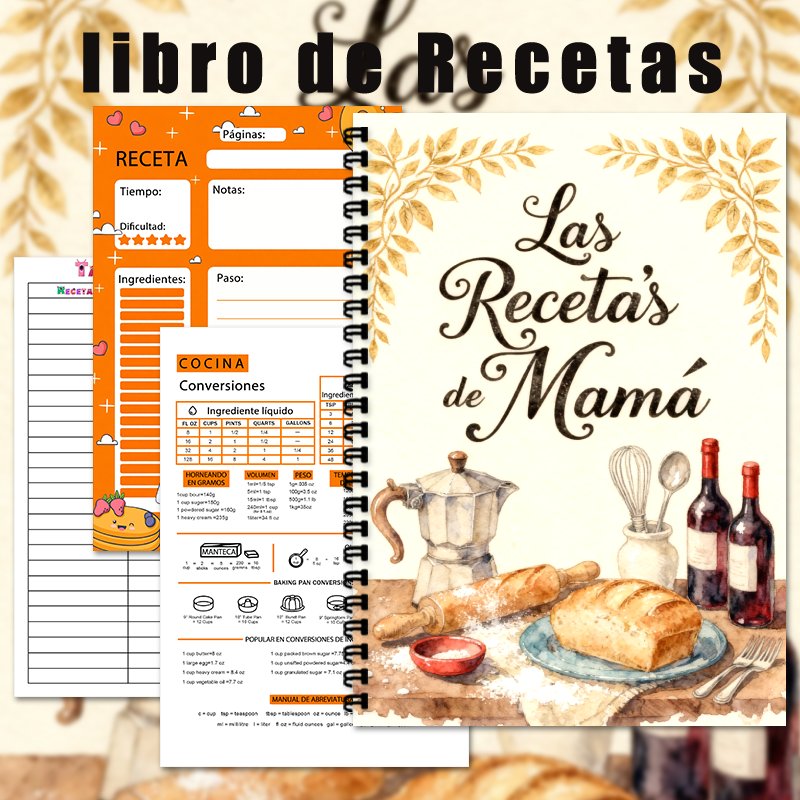 Блокнот для рецептов на испанс – обзор и цена Meal Prep Book